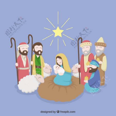 耶稣诞生的场景中心