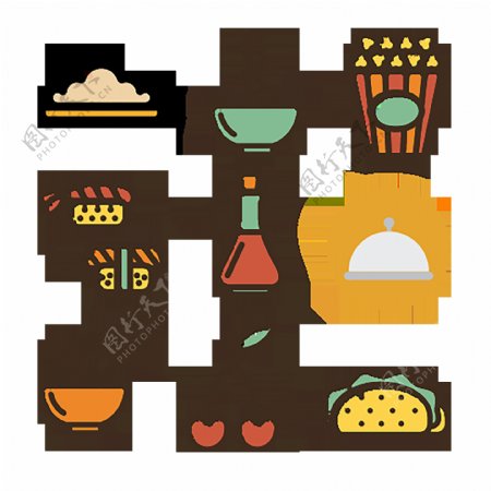 食品与厨房用品图标