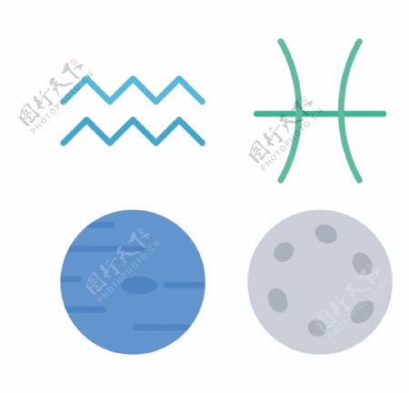 空间科学ICON图标标志图片