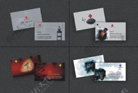 经典中国风名片卡片设计矢量素材
