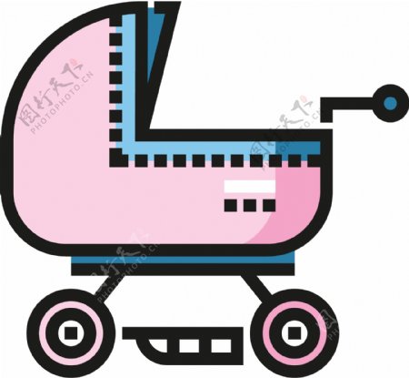 婴儿车icon图标