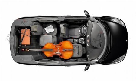 汽车里的大提琴图片