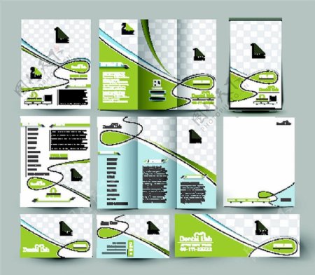 绿色折页宣传册设计图片