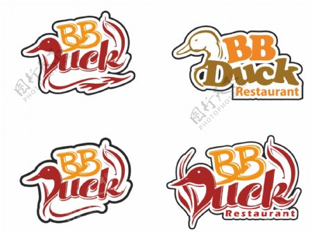 鸭餐馆Logo设计