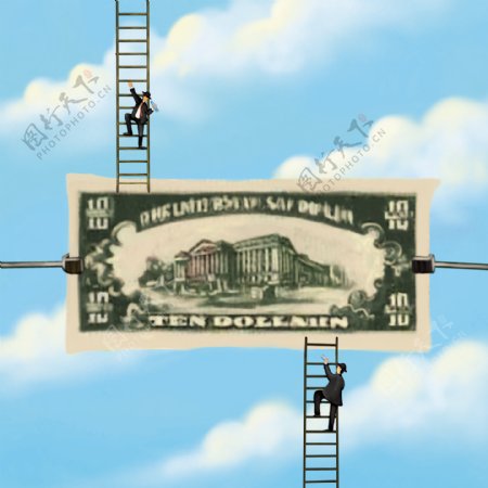 创意货币金融插画图片