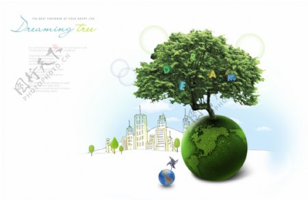韩版卡通环境保护PSD素材