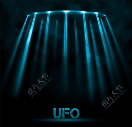 科幻UFO背景矢量素材