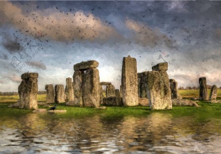 英国巨石阵风景图片