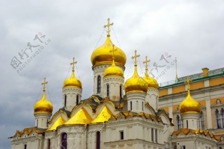 俄罗斯金顶教堂图片