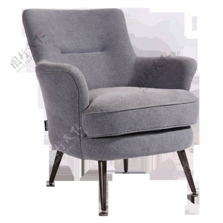可椅椅子高级定制灰色麻布休闲椅