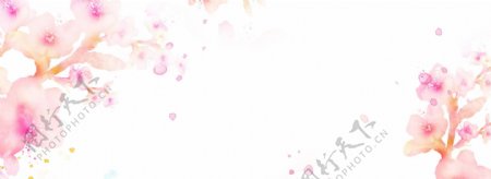 春季粉色桃花背景图