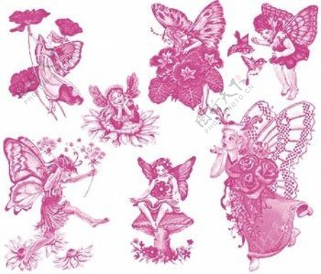 7个漂亮的蝴蝶仙女笔刷