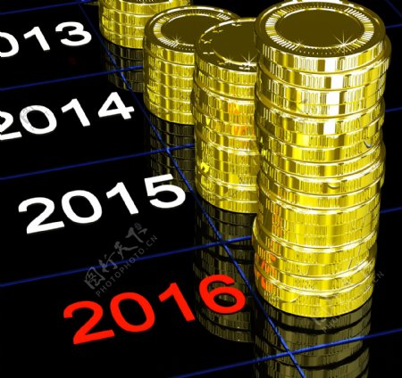2016显示未来经济的硬币