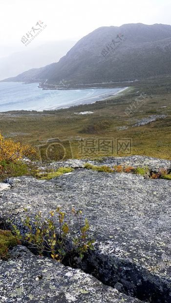 海山湾岩斯堪的纳维亚峡湾挪威加息特罗姆瑟缝隙