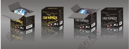 耳机包装图片模板下载告设计矢量cdr耳机包装矢量素材耳机包装模板下载耳机彩盒耳机彩盒包装