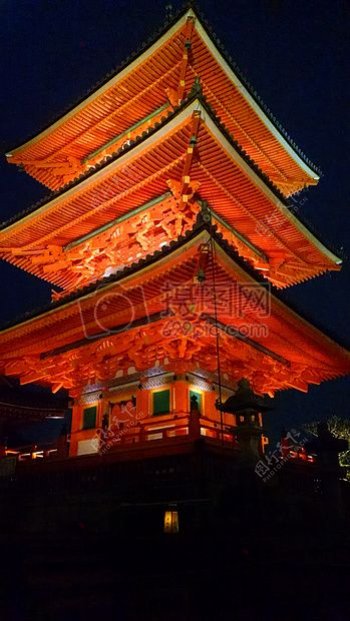 地标夜晚建筑建筑旅游观光寺庙日本京都神社