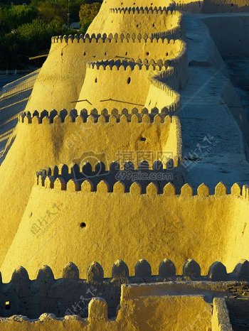 黄墙在城市景观