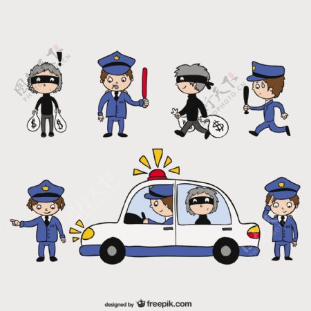 警察和小偷的角色