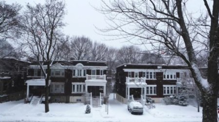 城市冬季雪景视频素材