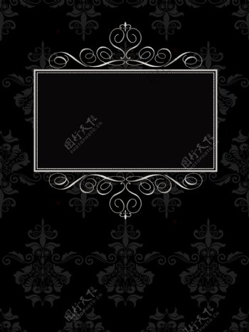黑色背景装饰框