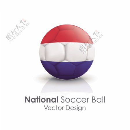 荷兰国旗足球贴图矢量素材