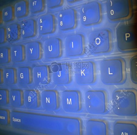蓝色的电脑键盘