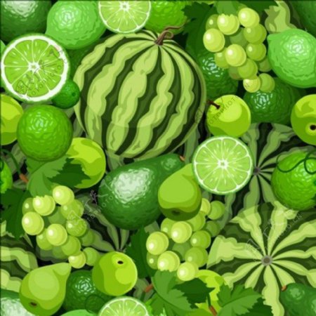 绿色水果背景素材