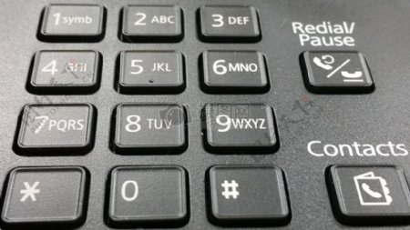 黑色的电话按键