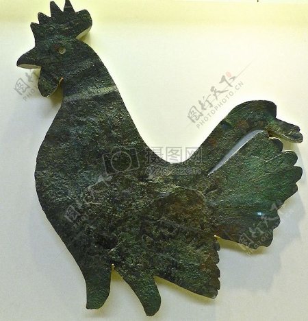 青铜的公鸡造型