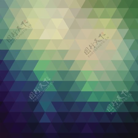 抽象绿色几何三角形图案背景