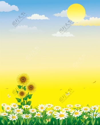 花朵向日葵海报