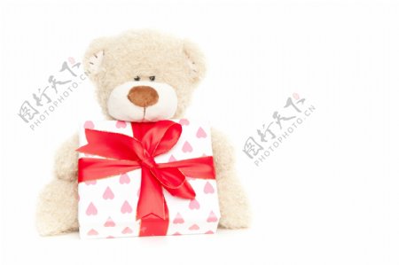 泰迪熊与礼物图片
