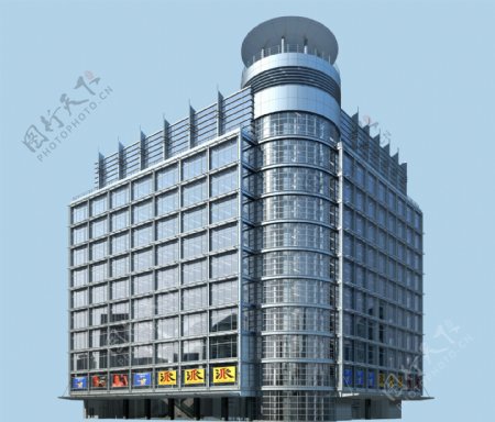 王府大厦建筑设计模型方案MAX0047