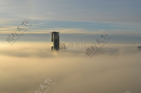 天空云天际线建筑上面摩天大楼