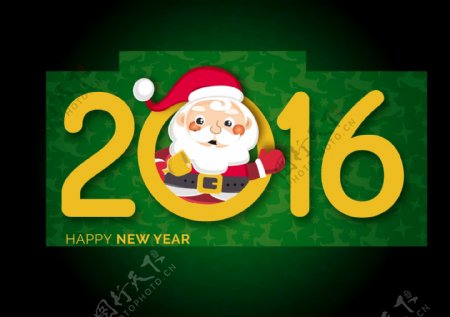 2016新年数字圣诞老人