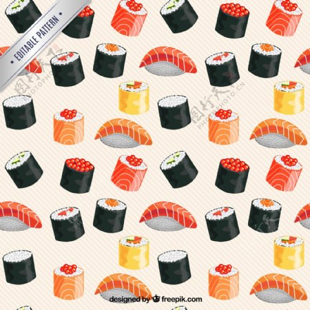 日本寿司无缝背景图片