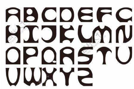 英文字母大写字体设计