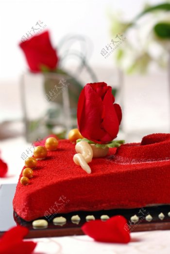 玫瑰花蛋糕图片