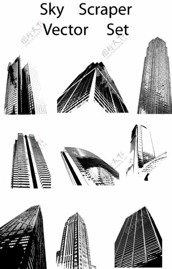 城市建筑矢量图案EPS0057