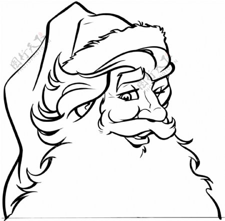 圣诞老人头像卡通头像矢量素材EPS格式0023