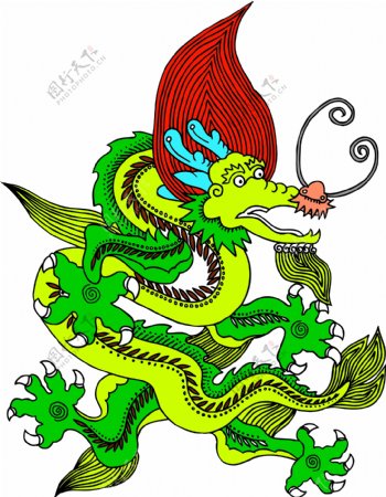龙纹吉祥图案中国传统图案0072