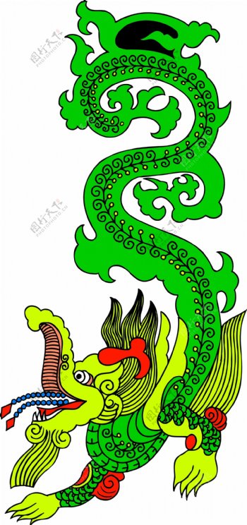 龙纹吉祥图案中国传统图案0089