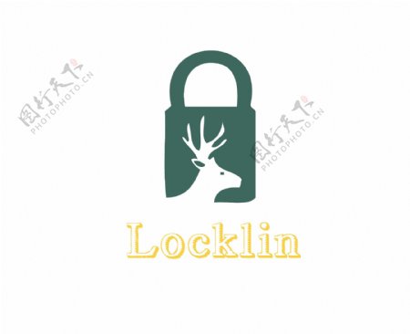 鹿锁logo设计
