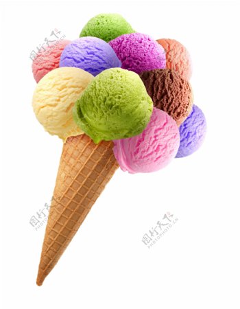 彩色冰淇淋摄影图片