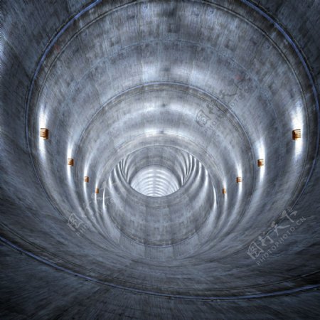 光滑的圆形隧道图片