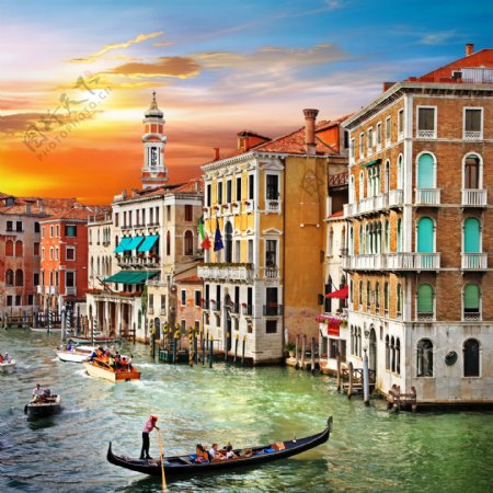 威尼斯黄昏美景图片