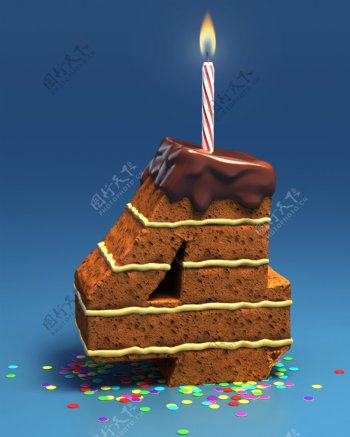 数字生日蛋糕图片