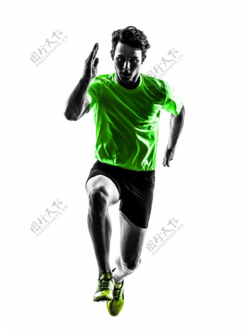 男子跑步运动员图片