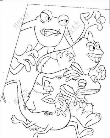 迪斯尼绘画人物卡通人物怪兽矢量素材ai格式01