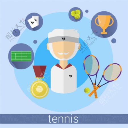网球运动图标图片1